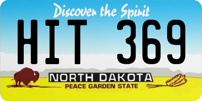 ND license plate HIT369