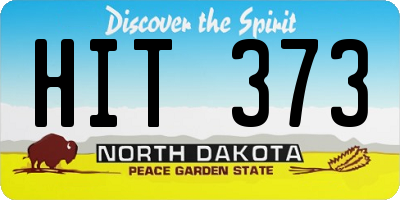 ND license plate HIT373