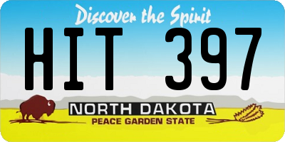 ND license plate HIT397