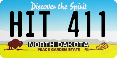 ND license plate HIT411