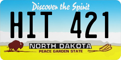 ND license plate HIT421
