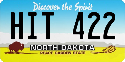 ND license plate HIT422
