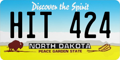 ND license plate HIT424