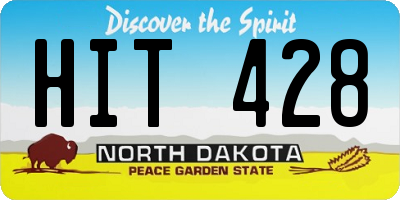 ND license plate HIT428