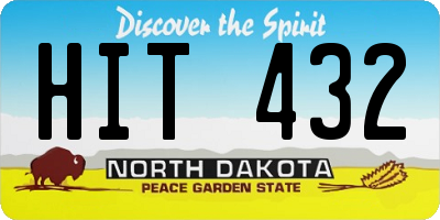 ND license plate HIT432