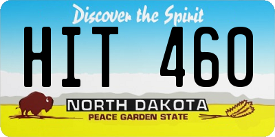 ND license plate HIT460