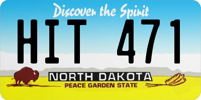 ND license plate HIT471