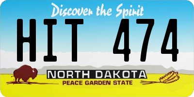 ND license plate HIT474