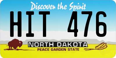 ND license plate HIT476