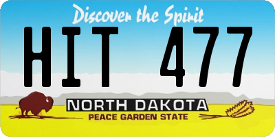 ND license plate HIT477