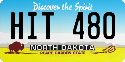 ND license plate HIT480