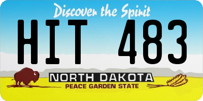 ND license plate HIT483