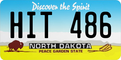 ND license plate HIT486