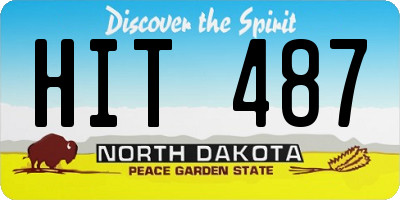 ND license plate HIT487