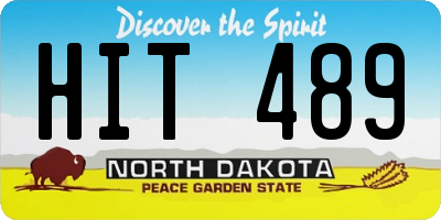 ND license plate HIT489