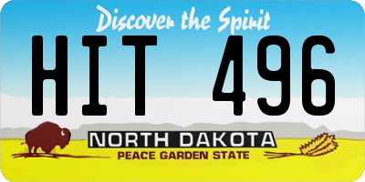 ND license plate HIT496