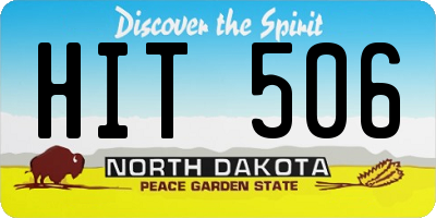 ND license plate HIT506