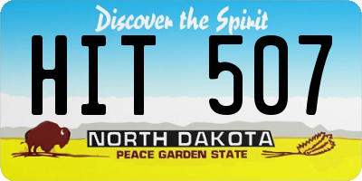 ND license plate HIT507