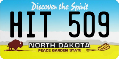 ND license plate HIT509