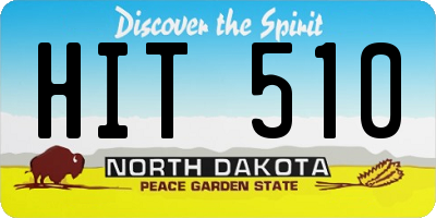 ND license plate HIT510