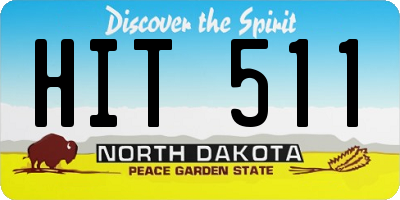 ND license plate HIT511