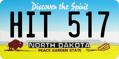 ND license plate HIT517