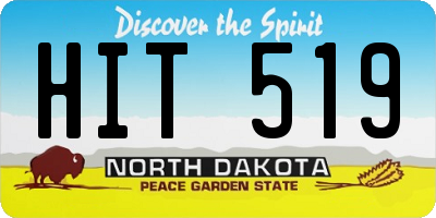 ND license plate HIT519