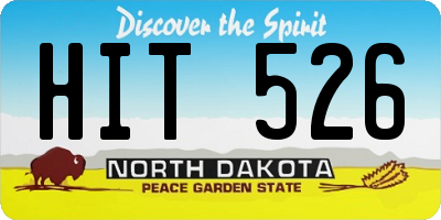 ND license plate HIT526