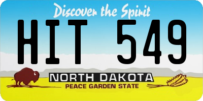 ND license plate HIT549