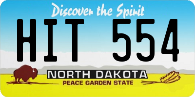 ND license plate HIT554