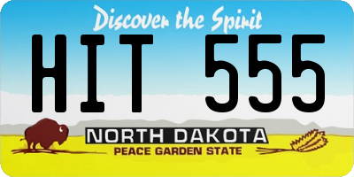 ND license plate HIT555