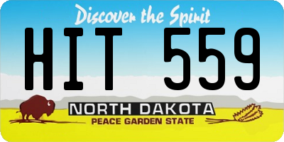ND license plate HIT559