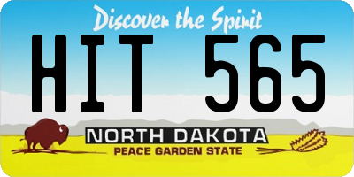 ND license plate HIT565