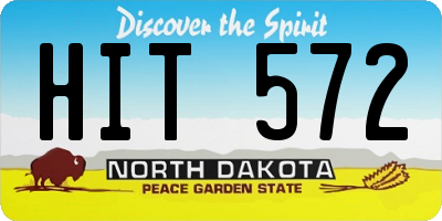 ND license plate HIT572
