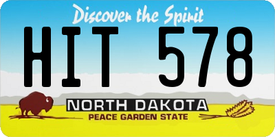 ND license plate HIT578