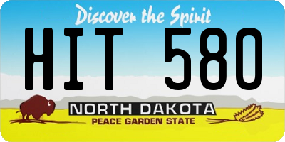 ND license plate HIT580