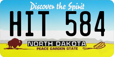 ND license plate HIT584