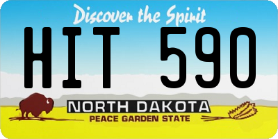 ND license plate HIT590