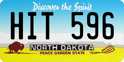 ND license plate HIT596