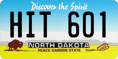 ND license plate HIT601