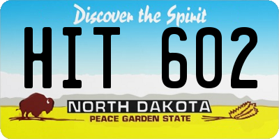 ND license plate HIT602