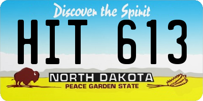 ND license plate HIT613