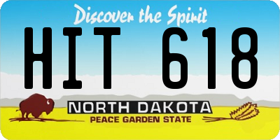 ND license plate HIT618