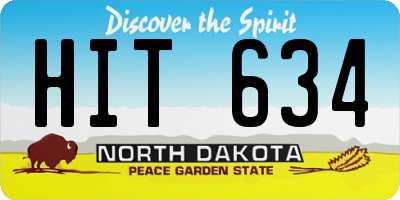 ND license plate HIT634