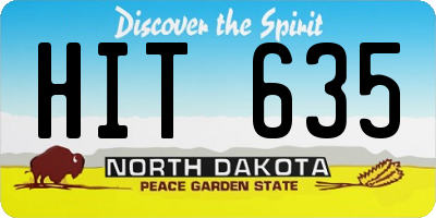 ND license plate HIT635