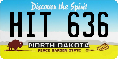 ND license plate HIT636