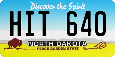 ND license plate HIT640