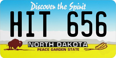 ND license plate HIT656