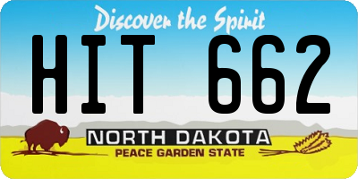 ND license plate HIT662