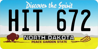 ND license plate HIT672